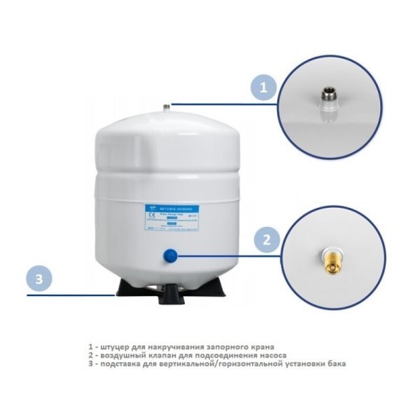 Бак мембранный для осмоса NatureWater STK 3G 3 галлона 12л